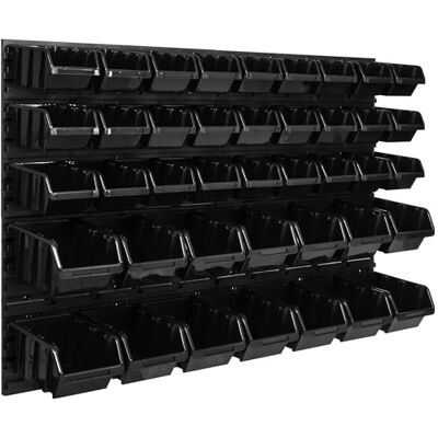 botle Lagersystem Wandregal 1152 x 780 mm , 41 stck. Box , Stapelboxen Schüttenregal Sichtlagerkästen , Extra Starke Wandplatten , Regal Erweiterbar , Werkstattregal Lagerregal Werkstattwandregal Steckregal botle Lagersystem Wandregal 1152 x 780 mm , 41 stck. Box , Stapelboxen Schüttenregal Sichtlagerkästen , Extra Starke Wandplatten , Regal Erweiterbar , Werkstattregal Lagerregal Werkstattwandregal Steckregal