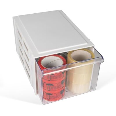 VELVEO Lagerboxen (1 Fach) Schubladenschrank, Schubladencontainer, 1 Schublade mit 15 L, Format A4, durchsichtige Schubladen VELVEO Lagerboxen (1 Fach) Schubladenschrank, Schubladencontainer, 1 Schublade mit 15 L, Format A4, durchsichtige Schubladen