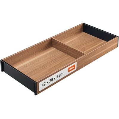Blum AMBIA-LINE Schubladen-Organizer in hochwertigem Holzdekor ideal für Küche, Bad & Kleiderschrank modular einsetzbar und sicherer Halt dank Antirutsch-Füße 42×20×5 cm Tennesse Nuss Blum AMBIA-LINE Schubladen-Organizer in hochwertigem Holzdekor ideal für Küche, Bad & Kleiderschrank modular einsetzbar und sicherer Halt dank Antirutsch-Füße 42×20×5 cm Tennesse Nuss