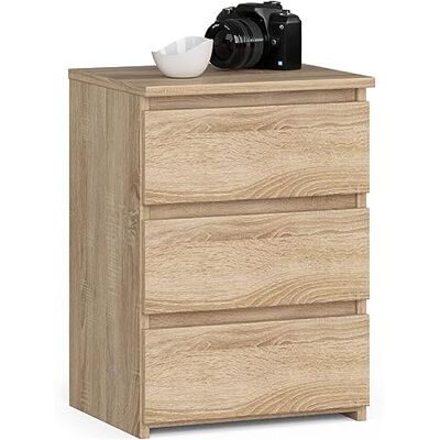 Home Collective Kommode mit 3 Schubladen Kommode Schlafzimmer Flur Wohnzimmer Organizer Kommode mit Schubladen 40 cm breit 57 cm hoch Sonoma Eiche Holz Highboard Sideboard Mehrzweckschrank Schrank schmal Home Collective Kommode mit 3 Schubladen Kommode Schlafzimmer Flur Wohnzimmer Organizer Kommode mit Schubladen 40 cm breit 57 cm hoch Sonoma Eiche Holz Highboard Sideboard Mehrzweckschrank Schrank schmal