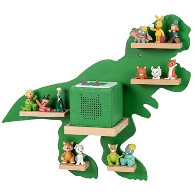 Relaxdays Toniebox Regal, magnetisch, für Musikbox & 35 Tonies, Dino, HxBxT: 45 x 59 x 15 cm, Toniefigurenregal, grün Relaxdays Toniebox Regal, magnetisch, für Musikbox & 35 Tonies, Dino, HxBxT: 45 x 59 x 15 cm, Toniefigurenregal, grün