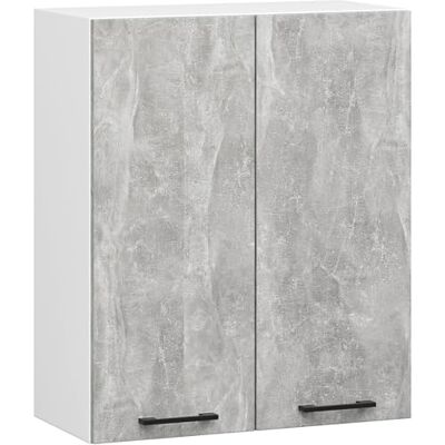 Akord Oliwia Wandregal - Umkehrbare Türen, 60cm, Grau Beton - Küchenaufbewahrung Akord Oliwia Wandregal - Umkehrbare Türen, 60cm, Grau Beton - Küchenaufbewahrung
