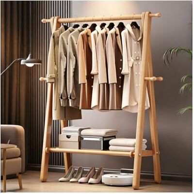 LIANTIAN Diese freistehende Garderobe aus Massivholz verfügt über Ablagen für Schuhe und andere Gegenstände; sie ist leicht zu montieren und eignet sich für den Einsatz im Wohnzimmer oder Schlafzimmer(nat LIANTIAN Diese freistehende Garderobe aus Massivholz verfügt über Ablagen für Schuhe und andere Gegenstände; sie ist leicht zu montieren und eignet sich für den Einsatz im Wohnzimmer oder Schlafzimmer(nat
