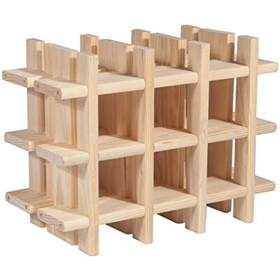 Astigarraga Kit Line Rioja Modulares Weinregal für 9 Flaschen, massives Kiefernholz, 32,5 x 43 x 22 cm Astigarraga Kit Line Rioja Modulares Weinregal für 9 Flaschen, massives Kiefernholz, 32,5 x 43 x 22 cm