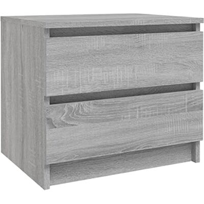 vidaXL Nachttisch mit Schubladen Nachtschrank Nachtkonsole Nachtkommode Schlafzimmer Schrank Kommode Grau Sonoma 50x39x43,5cm Holzwerkstoff vidaXL Nachttisch mit Schubladen Nachtschrank Nachtkonsole Nachtkommode Schlafzimmer Schrank Kommode Grau Sonoma 50x39x43,5cm Holzwerkstoff