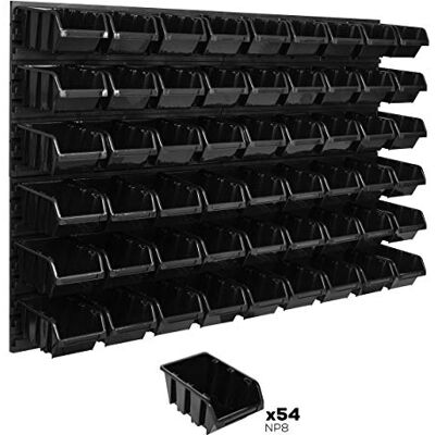 botle Lagersystem Wandregal 1152 x 780 mm , 54 stck. Box , Stapelboxen Schüttenregal Sichtlagerkästen , Extra Starke Wandplatten , Regal Erweiterbar , Werkstattregal Lagerregal Werkstattwandregal Steckregal botle Lagersystem Wandregal 1152 x 780 mm , 54 stck. Box , Stapelboxen Schüttenregal Sichtlagerkästen , Extra Starke Wandplatten , Regal Erweiterbar , Werkstattregal Lagerregal Werkstattwandregal Steckregal