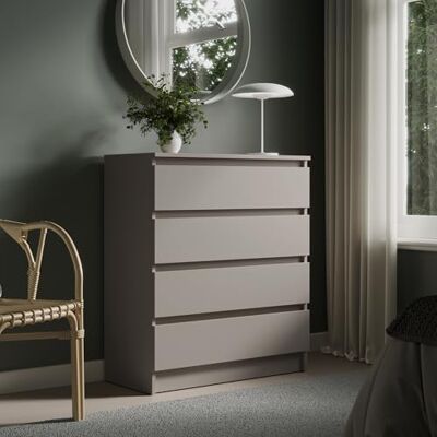 Home Collective Kommode 80cm breit mit 4 Schubladen Kommode Kaschmir schmal Holz Schrank mit Schubladen Sideboard Highboard Anrichte Schlafzimmer Wohnzimmer Flur Büro Organizer Breite 80 cm Höhe 100 cm Home Collective Kommode 80cm breit mit 4 Schubladen Kommode Kaschmir schmal Holz Schrank mit Schubladen Sideboard Highboard Anrichte Schlafzimmer Wohnzimmer Flur Büro Organizer Breite 80 cm Höhe 100 cm