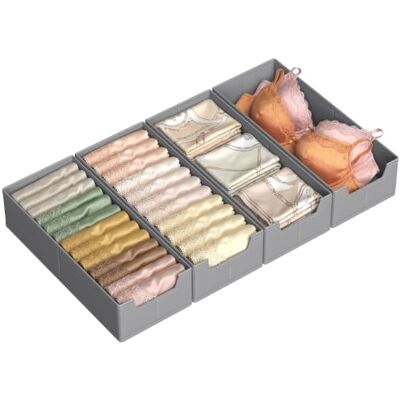 SONGMICS 4er-Set Schubladen-Organizer für MALM, Kleidung ohne Fächer Passend für MALM 72x43 cm. Ohne Fächer flexibel für Kleidung und Accessoires nutzbar, faltbar und platzsparend. RUS012G01 SONGMICS 4er-Set Schubladen-Organizer für MALM, Kleidung ohne Fächer Passend für MALM 72x43 cm. Ohne Fächer flexibel für Kleidung und Accessoires nutzbar, faltbar und platzsparend. RUS012G01