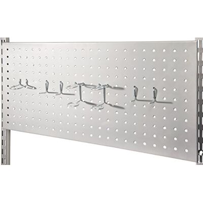 Phoenix 124252SI Lochwand mit 7 Werkzeughaken Metall 1.5 x 60 x 30 cm, Silber Phoenix 124252SI Lochwand mit 7 Werkzeughaken Metall 1.5 x 60 x 30 cm, Silber
