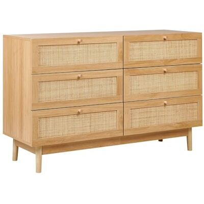 Beliani Nivo Hellholz 6-Schubladen-Kommode - Kommode Beliani Nivo Hellholz 6-Schubladen-Kommode - Kommode