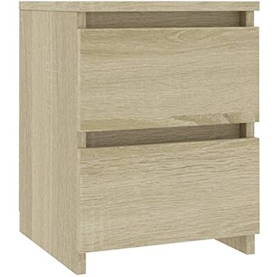 vidaXL Nachttisch 2 Schubladen Nachtschrank Nachtkommode Nachtkonsole Nachtschränckchen Schlafzimmer Kommode Sonoma-Eiche 30x30x40cm Holzwerkstoff vidaXL Nachttisch 2 Schubladen Nachtschrank Nachtkommode Nachtkonsole Nachtschränckchen Schlafzimmer Kommode Sonoma-Eiche 30x30x40cm Holzwerkstoff