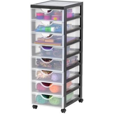Iris Ohyama Kunststoff-Schubladenbox mit Rollen, 8 flachen Schubladen, Schwarz, Griffe zum Ziehen, Für Schlafzimmer, Schule & Büro, BPA-frei, Schubladenschrank, Rollcontainer, A4 Drawer, DDDC-380 Iris Ohyama Kunststoff-Schubladenbox mit Rollen, 8 flachen Schubladen, Schwarz, Griffe zum Ziehen, Für Schlafzimmer, Schule & Büro, BPA-frei, Schubladenschrank, Rollcontainer, A4 Drawer, DDDC-380