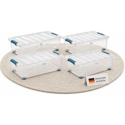 Ondis24 Katla 28l Aufbewahrungsbox Rollbox Unterbettbox Ordnungssystem Aufbewahrungsbehälter mit Deckel (4) Ondis24 Katla 28l Aufbewahrungsbox Rollbox Unterbettbox Ordnungssystem Aufbewahrungsbehälter mit Deckel (4)