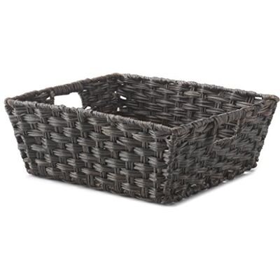 Whitmor Split Rattique Regal-Tragetasche, Treibholz, Polyethylen-Metall, braun, Einheitsgröße Whitmor Split Rattique Regal-Tragetasche, Treibholz, Polyethylen-Metall, braun, Einheitsgröße