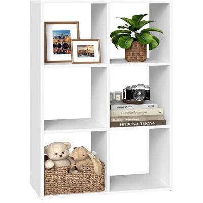 VASAGLE Custos Kollektion Bücherregal, Würfelregal, Standregal, offene Fächer, Wohnzimmer, Homeoffice, Schlafzimmer, Regal mit 3 Ebenen, 30 x 98 x 66,4 cm, wolkenweiß LBC406WB01 VASAGLE Custos Kollektion Bücherregal, Würfelregal, Standregal, offene Fächer, Wohnzimmer, Homeoffice, Schlafzimmer, Regal mit 3 Ebenen, 30 x 98 x 66,4 cm, wolkenweiß LBC406WB01