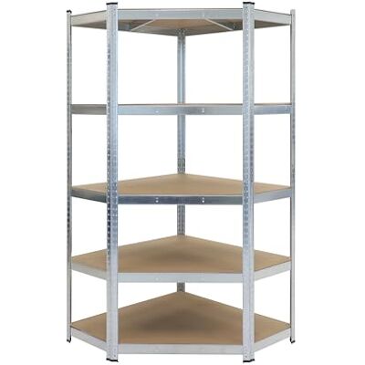 KARAT Schwerlastregal Eckregal Metallregal für Lager Regalsystem Kellerregal Steckregal Werkstattregal aus Stahl Metall 180 x 90 x 42 cm Tiefe (Verzinkt) KARAT Schwerlastregal Eckregal Metallregal für Lager Regalsystem Kellerregal Steckregal Werkstattregal aus Stahl Metall 180 x 90 x 42 cm Tiefe (Verzinkt)