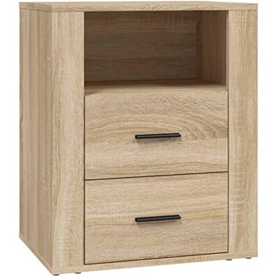 vidaXL Nachttisch 2 Schubladen 1 Fach Nachtschrank Nachtkonsole Nachtkommode Schlafzimmer Schrank Kommode Nachtkästchen Sonoma-Eiche 50x36x60cm Holzwerkstoff vidaXL Nachttisch 2 Schubladen 1 Fach Nachtschrank Nachtkonsole Nachtkommode Schlafzimmer Schrank Kommode Nachtkästchen Sonoma-Eiche 50x36x60cm Holzwerkstoff