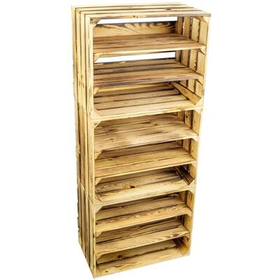 Kistenkolli Altes Land 3 x Schuhschrank Schuhregal aus Holzkisten Schuhablage für 18 Paar Schuhe als Schuhständer Schuhaufbewahrung aus Holz stabiles Regal in Obstkisten Optik (3er set doppelt längs flam) Kistenkolli Altes Land 3 x Schuhschrank Schuhregal aus Holzkisten Schuhablage für 18 Paar Schuhe als Schuhständer Schuhaufbewahrung aus Holz stabiles Regal in Obstkisten Optik (3er set doppelt längs flam)