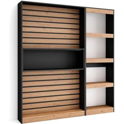 SKRAUT HOME Wandregal 170x186x25cm - Bücherregal, Moderner Stil SKRAUT HOME Wandregal 170x186x25cm - Bücherregal, Moderner Stil
