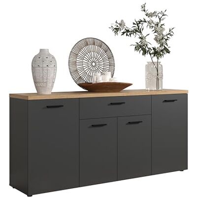 trendteam smart living Sideboard Baggio Anthrazit · B 180 x H 85 cm trendteam smart living Sideboard Baggio Anthrazit · B 180 x H 85 cm
