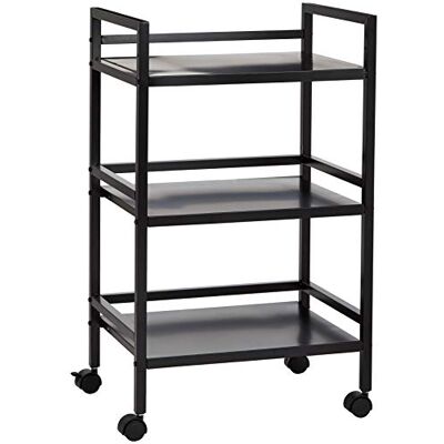 Amazon Servierwagen aus Metall, 3 Ebenen, Schwarz Amazon Servierwagen aus Metall, 3 Ebenen, Schwarz