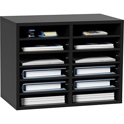 VEVOR Briefablage Schreibtisch Organizer 520 x 305 x 410 mm, 2,3–5,6 cm Einstellbar A4 Stapelbar Quer, Papierablage, Aufbewahrung Schreibtisch Ablagesystem Organisation, Ablage (Schwarz, 2 x 6 Fächer) VEVOR Briefablage Schreibtisch Organizer 520 x 305 x 410 mm, 2,3–5,6 cm Einstellbar A4 Stapelbar Quer, Papierablage, Aufbewahrung Schreibtisch Ablagesystem Organisation, Ablage (Schwarz, 2 x 6 Fächer)