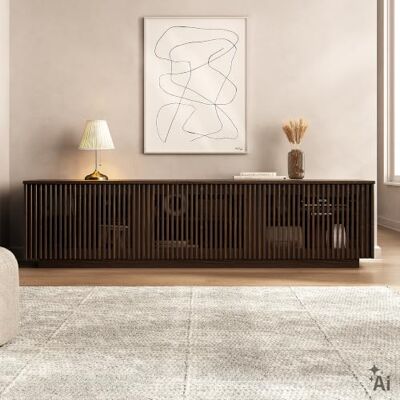 IDIMEX Lowboard OLE 175 cm, Massivholz, TV bis 70 Zoll Nussbaum Finish 175 x 37 x 38 cm (B x H x T), Kiefer massiv, 3 Lamellentüren, viel Stauraum, modern, Wohnzimmer IDIMEX Lowboard OLE 175 cm, Massivholz, TV bis 70 Zoll Nussbaum Finish 175 x 37 x 38 cm (B x H x T), Kiefer massiv, 3 Lamellentüren, viel Stauraum, modern, Wohnzimmer