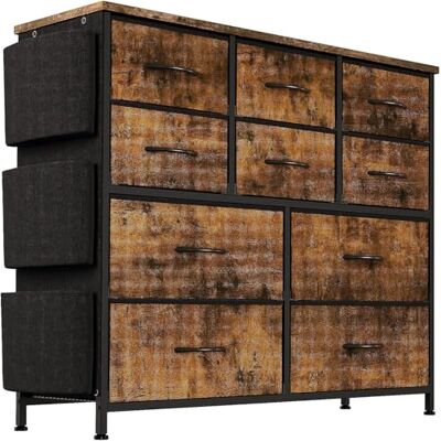 GarveeMore Kommode für Schlafzimmer Mit 10 Stoffschubladen, Hohe Kommode Organizer für Kleidung, Schrank Kinderzimmer, Aufbewahrungsturm Mit Schrank, Metallrahmen GarveeMore Kommode für Schlafzimmer Mit 10 Stoffschubladen, Hohe Kommode Organizer für Kleidung, Schrank Kinderzimmer, Aufbewahrungsturm Mit Schrank, Metallrahmen