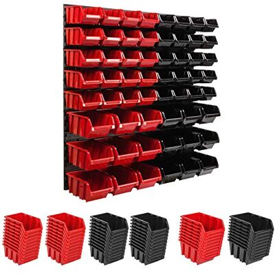 botle Lagersystem Wandregal 78 x 78 cm, Werkzeughalterungen, Stapelboxen Schüttenregal Sichtlagerkästen, Extra Starke Wandplatten, Regal Erweiterbar, Werkstattregal Lagerregal (ITBNN400x4-MIX6) botle Lagersystem Wandregal 78 x 78 cm, Werkzeughalterungen, Stapelboxen Schüttenregal Sichtlagerkästen, Extra Starke Wandplatten, Regal Erweiterbar, Werkstattregal Lagerregal (ITBNN400x4-MIX6)