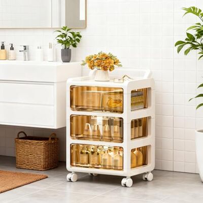 GarveeLife Kunststoff-Schubladenbox mit Rollen & Ergonomischem Griff, 36L Schubladen 3-Stufiger, Aufbewahrungsschrank Rollcontainer für Schlafzimmer, Schule, Büro, 33 x 38 x71cm GarveeLife Kunststoff-Schubladenbox mit Rollen & Ergonomischem Griff, 36L Schubladen 3-Stufiger, Aufbewahrungsschrank Rollcontainer für Schlafzimmer, Schule, Büro, 33 x 38 x71cm