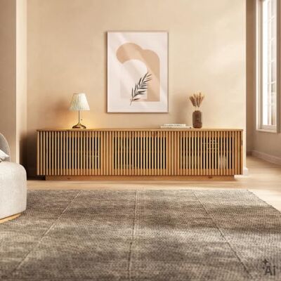 IDIMEX Lowboard OLE 175 cm, Massivholz, TV bis 70 Zoll Eiche Finish 175 x 37 x 38 cm (B x H x T), Kiefer massiv, 3 Lamellentüren, viel Stauraum, modern, Wohnzimmer IDIMEX Lowboard OLE 175 cm, Massivholz, TV bis 70 Zoll Eiche Finish 175 x 37 x 38 cm (B x H x T), Kiefer massiv, 3 Lamellentüren, viel Stauraum, modern, Wohnzimmer