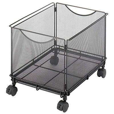 Safco Produkte 5211BL Onyx Mesh Rolldatei Legal Paper Organization Cube Low Profile Mobile Storage, Briefgröße, Schwarz Safco Produkte 5211BL Onyx Mesh Rolldatei Legal Paper Organization Cube Low Profile Mobile Storage, Briefgröße, Schwarz