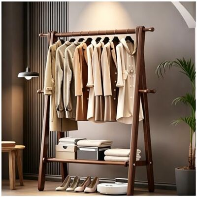 LIANTIAN Diese freistehende Garderobe aus Massivholz verfügt über Ablagen für Schuhe und andere Gegenstände; sie ist leicht zu montieren und eignet sich für den Einsatz im Wohnzimmer oder Schlafzimmer(wal LIANTIAN Diese freistehende Garderobe aus Massivholz verfügt über Ablagen für Schuhe und andere Gegenstände; sie ist leicht zu montieren und eignet sich für den Einsatz im Wohnzimmer oder Schlafzimmer(wal