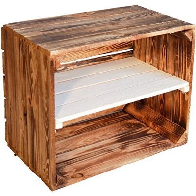 Kistenkolli Altes Land Massive Schuh- Bücherregalkiste Obstkiste Weinkiste Maße ca 50 x 40 x 31cm xxxaus dem Alten LandxxxWeinkisten Obstkisten Holzkiste Dekokiste Regal (Geflammt "weißes Mittelbrett längs") Kistenkolli Altes Land Massive Schuh- Bücherregalkiste Obstkiste Weinkiste Maße ca 50 x 40 x 31cm xxxaus dem Alten LandxxxWeinkisten Obstkisten Holzkiste Dekokiste Regal (Geflammt "weißes Mittelbrett längs")