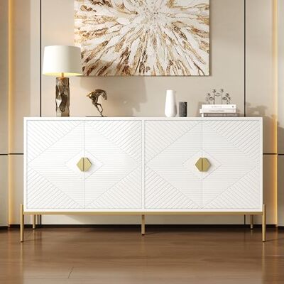 BTM Moderne Sideboards, Schränke, Lagerschränke, Kommode, für Wohnzimmer/Esszimmer/Eingang, 162 x 40 x 80cm (B/H/T) BTM Moderne Sideboards, Schränke, Lagerschränke, Kommode, für Wohnzimmer/Esszimmer/Eingang, 162 x 40 x 80cm (B/H/T)