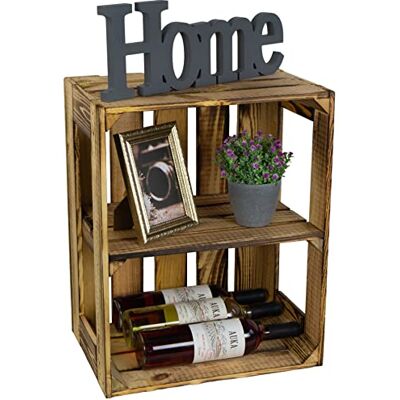 Kistenkolli Altes Land flambierte/geflammte Bücherregal Schuhregalkiste mit Zwischenbrett/Mittelbrett Einlage ca 50x40x30cm / Apfelkisten Weinkisten Holzkisten aus dem Alten Land (GEFLAMMT OFFEN MIT Einlage QUER) Kistenkolli Altes Land flambierte/geflammte Bücherregal Schuhregalkiste mit Zwischenbrett/Mittelbrett Einlage ca 50x40x30cm / Apfelkisten Weinkisten Holzkisten aus dem Alten Land (GEFLAMMT OFFEN MIT Einlage QUER)