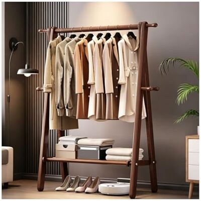 LIANTIAN Diese freistehende Garderobe aus Massivholz verfügt über Ablagen für Schuhe und andere Gegenstände; sie ist leicht zu montieren und eignet sich für den Einsatz im Wohnzimmer oder Schlafzimmer(wal LIANTIAN Diese freistehende Garderobe aus Massivholz verfügt über Ablagen für Schuhe und andere Gegenstände; sie ist leicht zu montieren und eignet sich für den Einsatz im Wohnzimmer oder Schlafzimmer(wal