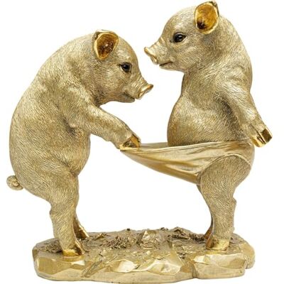 Kare Design Deko Figur Pig Party, Gold, Tiermotiv, handbemalt, Accessoire, Wohnzimmer, Deko für Regale oder Sideboards, Deko Skulptur, Dekoration, 20x11x21 cm (H-B-T) Kare Design Deko Figur Pig Party, Gold, Tiermotiv, handbemalt, Accessoire, Wohnzimmer, Deko für Regale oder Sideboards, Deko Skulptur, Dekoration, 20x11x21 cm (H-B-T)