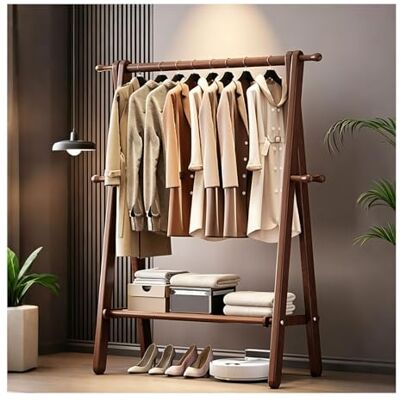 LIANTIAN Diese freistehende Garderobe aus Massivholz verfügt über Ablagen für Schuhe und andere Gegenstände; sie ist leicht zu montieren und eignet sich für den Einsatz im Wohnzimmer oder Schlafzimmer(wal LIANTIAN Diese freistehende Garderobe aus Massivholz verfügt über Ablagen für Schuhe und andere Gegenstände; sie ist leicht zu montieren und eignet sich für den Einsatz im Wohnzimmer oder Schlafzimmer(wal