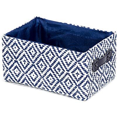 Compactor ENZO Korb, Größe S, Blau, 23,5x16x12cm, Geometrisches Muster, Papier, SKU: RAN8634 Compactor ENZO Korb, Größe S, Blau, 23,5x16x12cm, Geometrisches Muster, Papier, SKU: RAN8634