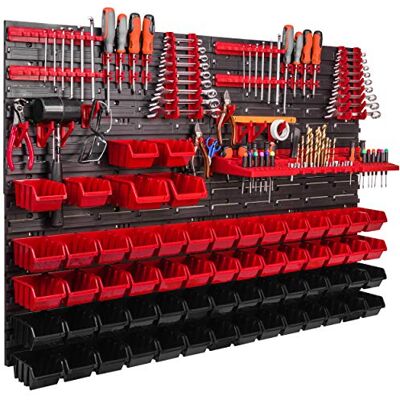 botle Werkstattregal 1152 x 780 mm Stapelboxen Lagersystem Wandregal Werkzeughalterungen Schüttenregal Sichtlagerkästen Extra Starke Wandplatte Regal Erweiterbar Lagerregal (ITBNN600x4-U2001-MIX31) botle Werkstattregal 1152 x 780 mm Stapelboxen Lagersystem Wandregal Werkzeughalterungen Schüttenregal Sichtlagerkästen Extra Starke Wandplatte Regal Erweiterbar Lagerregal (ITBNN600x4-U2001-MIX31)