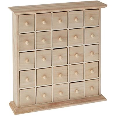 PEBEO Artemio Holztruhe mit 25 Schubladen, Beige PEBEO Artemio Holztruhe mit 25 Schubladen, Beige