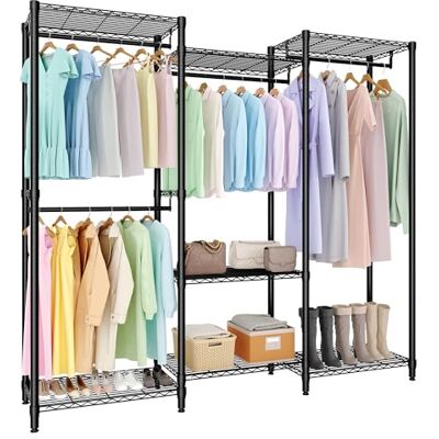 GarveeHome Schwerlast Kleiderständer, Freistehender Kleiderschrank mit Höhenverstellbaren Einlegeböden, 180*40*194.2 cm, Tragkraft bis 650 kg – Stabile Kleiderstange für für Schlafzimmer, Wohnzimmer GarveeHome Schwerlast Kleiderständer, Freistehender Kleiderschrank mit Höhenverstellbaren Einlegeböden, 180*40*194.2 cm, Tragkraft bis 650 kg – Stabile Kleiderstange für für Schlafzimmer, Wohnzimmer