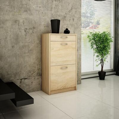 Home Collective Schuhschrank mit 1 Schublade und 2 Klappen Schuhregal mit 3 Fächern weiche abgerundete Kanten 50cm breit laminierte Platte in matt platzsparende Schuhaufbewahrung Sonoma Home Collective Schuhschrank mit 1 Schublade und 2 Klappen Schuhregal mit 3 Fächern weiche abgerundete Kanten 50cm breit laminierte Platte in matt platzsparende Schuhaufbewahrung Sonoma