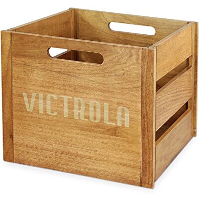 Victrola Holztruhe - Tischplatten-Albumhalter und Organizer - Alle R Victrola Holztruhe - Tischplatten-Albumhalter und Organizer - Alle R