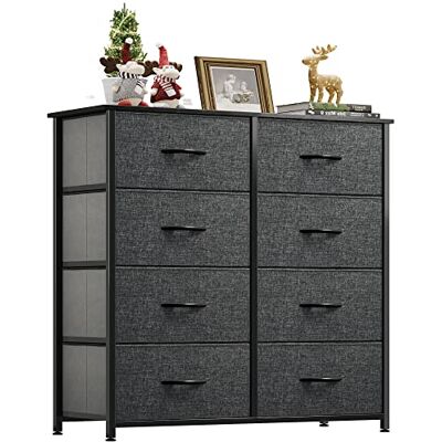 YITAHOME kommode mit Schubladen, Schrank mit 8 Schubladen aus Stoff, Aufbewahrungskommode Industrial Stil für Schlafzimmer, Wohnzimmer,Flur, Schwarz Aufbewahrungsschrank YITAHOME kommode mit Schubladen, Schrank mit 8 Schubladen aus Stoff, Aufbewahrungskommode Industrial Stil für Schlafzimmer, Wohnzimmer,Flur, Schwarz Aufbewahrungsschrank