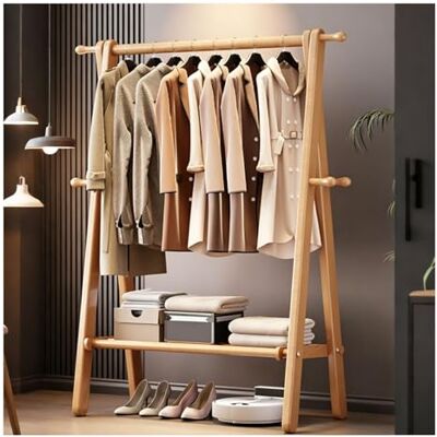 LIANTIAN Diese freistehende Garderobe aus Massivholz verfügt über Ablagen für Schuhe und andere Gegenstände; sie ist leicht zu montieren und eignet sich für den Einsatz im Wohnzimmer oder Schlafzimmer(nat LIANTIAN Diese freistehende Garderobe aus Massivholz verfügt über Ablagen für Schuhe und andere Gegenstände; sie ist leicht zu montieren und eignet sich für den Einsatz im Wohnzimmer oder Schlafzimmer(nat