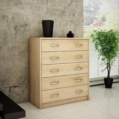 Home Collective Kommode mit 5 Schubladen mit Matter Oberfläche Kommode 74cm breit Holz Schrank Kommode mit Schubladen Sideboard Highboard Anrichte Schlafzimmer Wohnzimmer Flur Büro Organizer Sonoma Home Collective Kommode mit 5 Schubladen mit Matter Oberfläche Kommode 74cm breit Holz Schrank Kommode mit Schubladen Sideboard Highboard Anrichte Schlafzimmer Wohnzimmer Flur Büro Organizer Sonoma