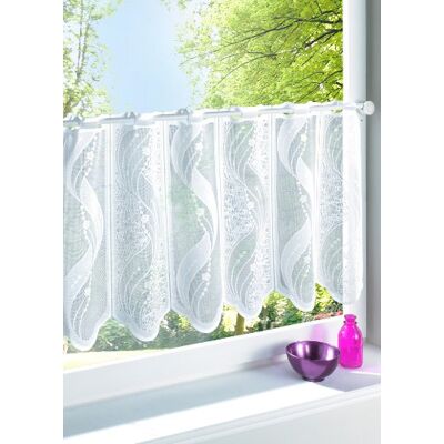 Weiße halbtransparente Jacquard Gardine - Gardinen Weiße halbtransparente Jacquard Gardine - Gardinen