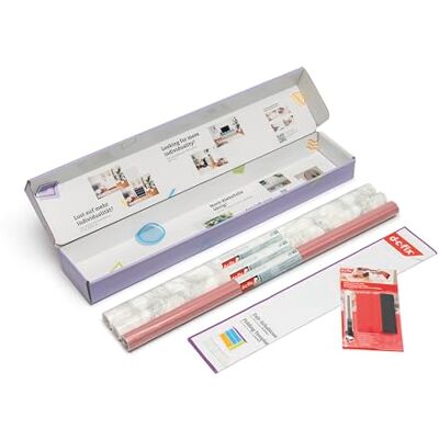 d-c-fix Möbel-Klebefolie Kreativ-Kit für Ikea Hemnes Kommode 2x Marmor Marmi grau, 1x Uni seidenmatt ash rose (je 67,5cm x 2m) d-c-fix Möbel-Klebefolie Kreativ-Kit für Ikea Hemnes Kommode 2x Marmor Marmi grau, 1x Uni seidenmatt ash rose (je 67,5cm x 2m)